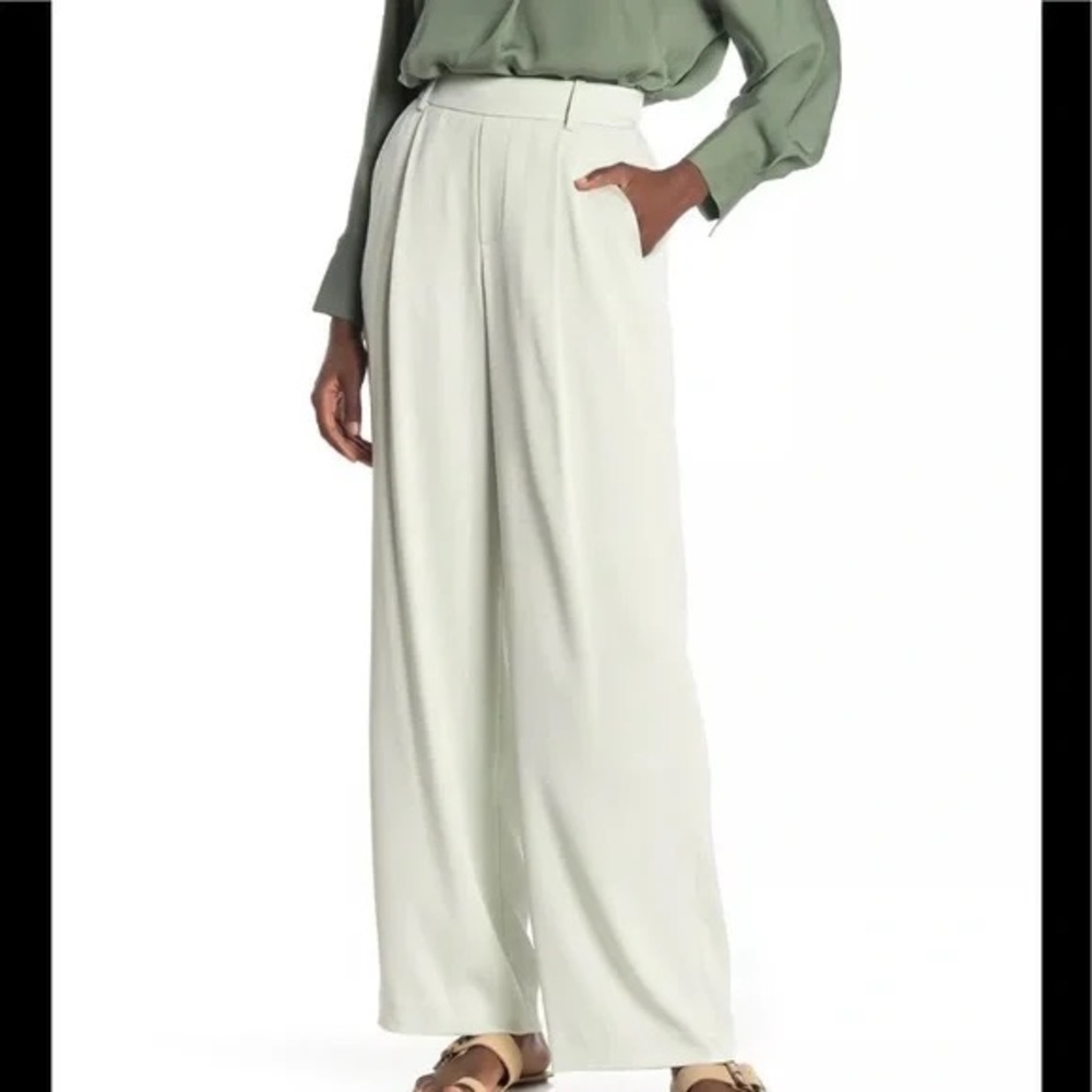 Vince Wide Leg Pull On Pants size S color mint/aloe